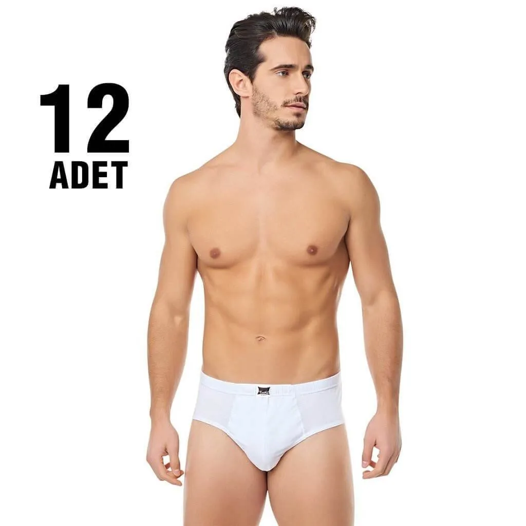 Tutku Erkek Kom Slip Külot Beyaz 12'li