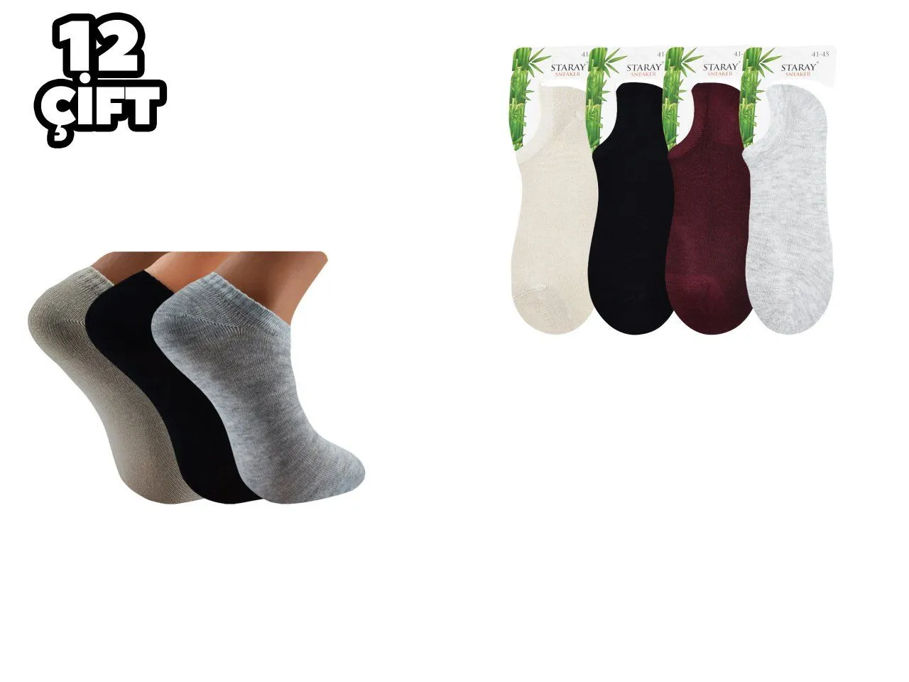 Staray 0616 Bambu Erkek Sneakers 12'li