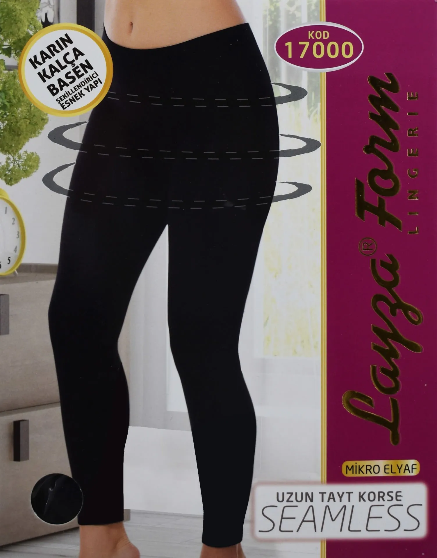 Liza 17000  Korseli Dikişsiz İz Yapmaz Bayan Uzun Tayt