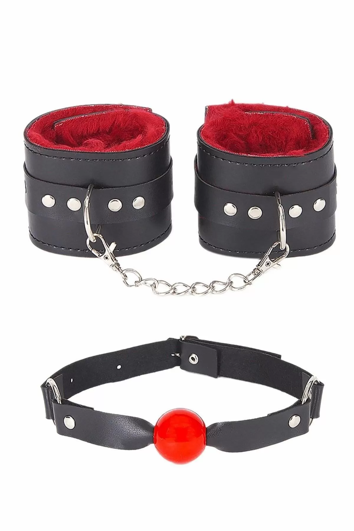 Ağız Topu Ve Kelepce İçi Tüğlü Kırmızı Set 700425